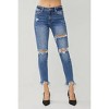 Women's Richwood High Rise Distressed Wash Skinny Jeans - RISEN - 2 of 4