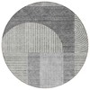 Gray Silver And Charcoal Geometric Washable Indoor Outdoor Area Rug - 4 of 4