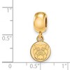 Black Bow Jewelry 14k Yellow Gold Plated Sterling Silver Butler Bulldogs NCAA Bead Charm - 3 of 4