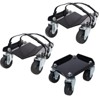 VisioGear 3PCS Snowmobile Dolly, Heavy Duty V-Slide with 2.5"Swivel Casters and Rubber Pad, Black, 7"*7"*4.37" - 4 of 4