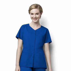 Wink WonderWORK Women's Short Sleeve Snap Front Scrub Top - 1 of 1