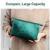 Makeup Bag Cosmetic Bag Travelling Double Layer Make Up Bag Organizer Medium Case for Women Girls Reusable Toiletry Bags(Black) - 3 of 4
