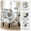 Signature Design by Ashley Triptis Accent Chair, Armless, Floral Pattern Upholstery, Ivory/Blue/Charcoal/Brown - 2 of 4