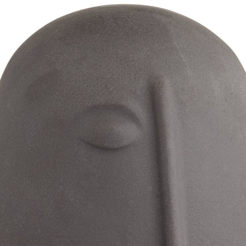 Studio 55D Tonga 11" High Black Ceramic Head Figurine, 3 of 9