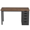 Resenkos Computer Desk, Office Desk, Study Desk,47" Computer Desk with 5 Drawers, Modern Study Table Writing Desk,Black - 4 of 4