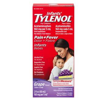 Infants' Tylenol Pain Reliever and Fever Reducer Liquid Drops - Acetaminophen - Grape - 2 fl oz