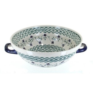 Blue Rose Polish Pottery D038 Manufaktura Colander - 1 of 2