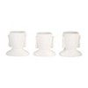 Sagebrook Home 3pc H Buddha Head Ceramic Indoor Outdoor Planter Pots White: Decorative, Rust-Resistant, No Assembly Required - 4 of 4