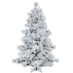 Vickerman Flocked Alberta Artificial Christmas Tree - 1 of 4