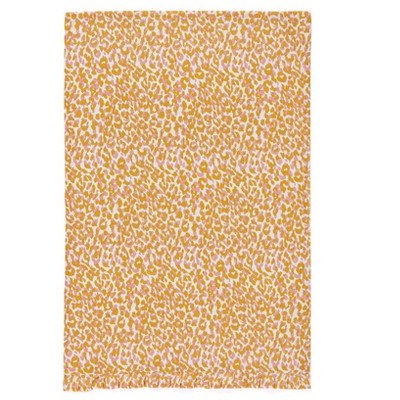 Shiraleah Nora Pink Leopard Print Tea Towel