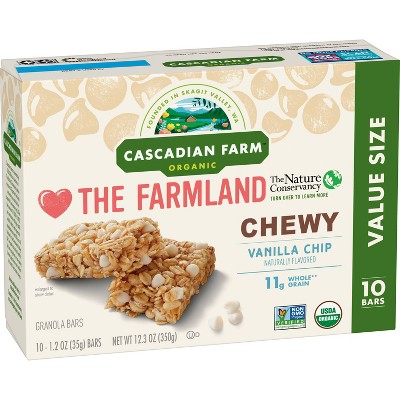 Cascadian Farm Organic Vanilla Chip Granola Bars - 10ct