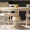 Maven Lane Zola Traditional Round Wooden Dining Table in Antiqued White Finish - 3 of 4