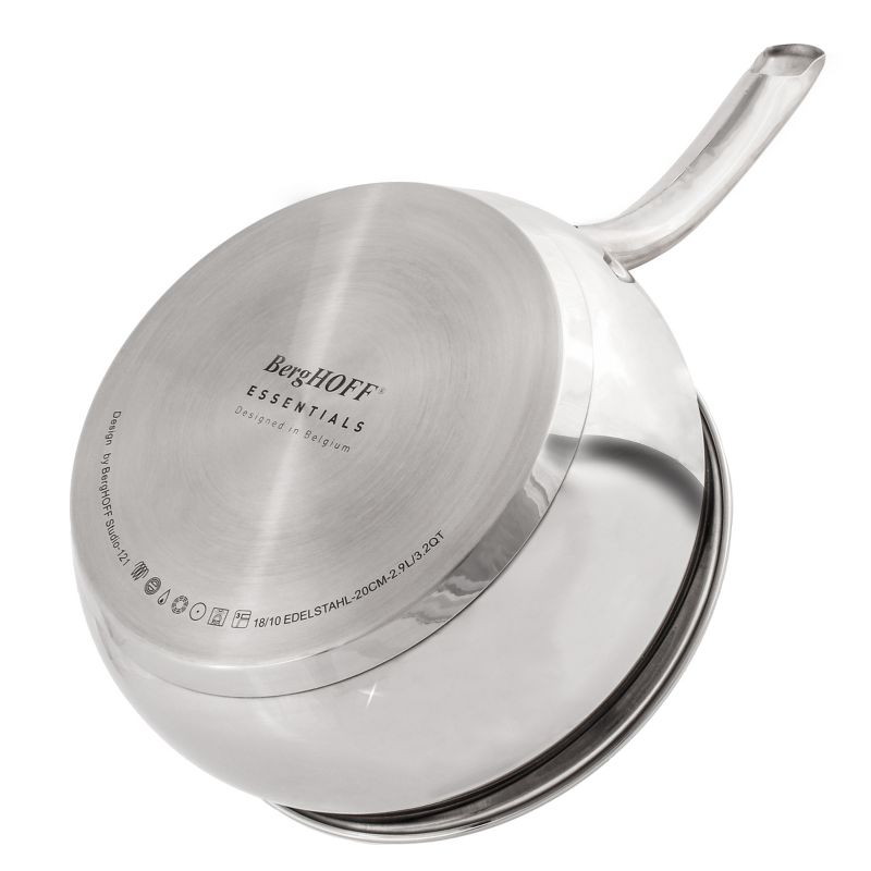 BergHOFF Belly Shape 18/10 Stainless Steel Sauce Pan with Stainless Steel Lid, 3 of 6