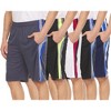 Mens Moisture Wicking Athletic Basketball & Gym Workout Shorts with Pockets Multipack, Up to 3XL, Pack of 5 - 2 of 4