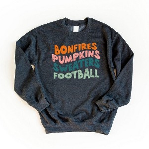 Simply Sage Market Women's Graphic Sweatshirt Bonfires Pumpkins Sweaters Football - 1 of 2