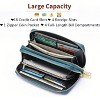 Wikineon Women's Wallet Large Capacity Double Zip Ladies Card Phone Holder RFID Blocking Wristlet Leather - 3 of 4