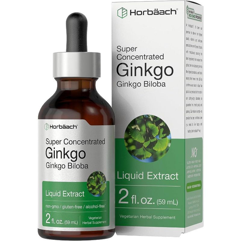 Horbaach Ginkgo Biloba Leaf Liquid Extract | 2 fl oz, 1 of 5