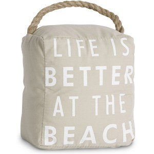 Pavilion Gift Company - At the Beach - 5" x 6" Tan Door Stopper - Door Stops - 1 of 4