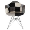 LeisureMod Willow Fabric Eiffel Accent Chair Set of 2 - Chrome Metal Legs, Plush Comfort, Perfect for Living Rooms - 2 of 4