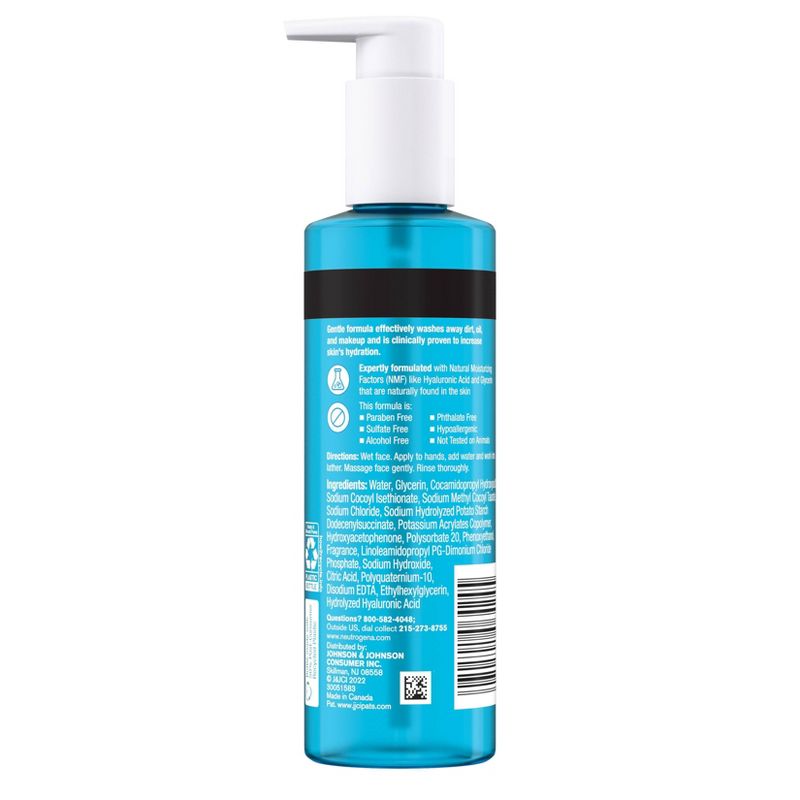  Neutrogena Hydro Boost Lightweight Hydrating Facial Gel Cleanser with Hyaluronic Acid, 2 of 10