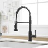 DOMETOUR Kitchen Faucet with Pull Down Sprayer Black Stainless Steel Single Handle Pull Out Spring Sink Faucets - 3 of 4