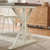 Probe Hues Traditional 6 Person Dining Table with Metal Legs - 4 of 4