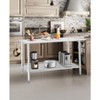 Commercial Stainless Steel Table for Prep & Work, 60 x 24 in Kitchen Food Prep Table with Adjustable Under Shelf and Hooks, for Warehouse,Garage - 2 of 4