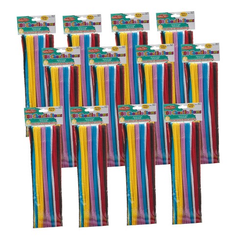  Creativity Street Chenille Stems/Pipe Cleaners 12 Inch x 6mm  100-Piece, White : Arts, Crafts & Sewing