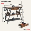 Bestier Coffee Bar Stand Kitchen Island with Drawer Baker's Racks - 3 of 4