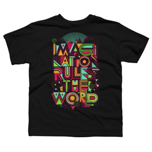 Boy's Design By Humans Imagination Rules The World By Dzeri29 T-Shirt - 1 of 2