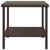 vidaXL Side Table Brown 17.7 in.x17.7 in.x17.7 in. Poly Rattan and Tempered Glass - 3 of 4
