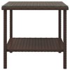 vidaXL Side Table Brown 17.7 in.x17.7 in.x17.7 in. Poly Rattan and Tempered Glass - image 3 of 4