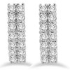 Pompeii3 1 3/8 CT Natural Diamond Hoops White Gold 3/4" Tall - 2 of 4