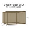 Aoodor Universal 12 x 14 ft. Gazebo Replacement Mosquito Netting Screen 4-Panel Sidewalls with Double Zipper  (Only Netting) - 3 of 4