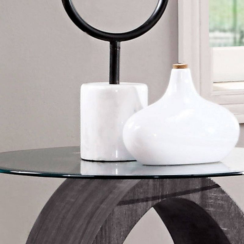 Olympiad Glass Top End Table - miBasics, 5 of 9