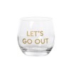 Totalee Gift Let's Stay In/Out Mini Glasses Set of 2 Glass Clear 10 oz - 3 of 4