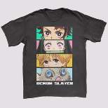 Men's Demon Slayer Short Sleeve Graphic T-Shirt - Black
