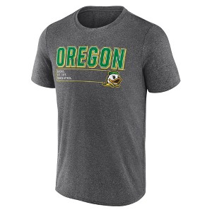 NCAA Oregon Ducks Men's Charcoal Heather Poly T-Shirt - 1 of 3