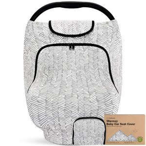 KeaBabies Baby Car Seat Cover for Spring, Autumn, Winter, Universal Stretch Fit Car Seat Covers for Babies - 1 of 4
