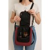 Continental Bedding Hanging Travel Cosmetic Bag - Makeup Organizer with Side Pockets and Brush Holders - 8.5" x 4.5" x 11.5" - Maroon, Navy, Dark Gray - 2 of 4