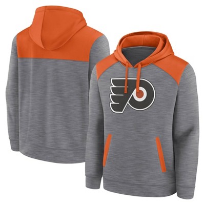 NHL Philadelphia Flyers Men's Gray Poly Hooded Sweatshirt