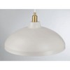 Single White Pendant – Golden Brass, 110–120V Plug-In Light for Entry or Kitchen Island - 4 of 4