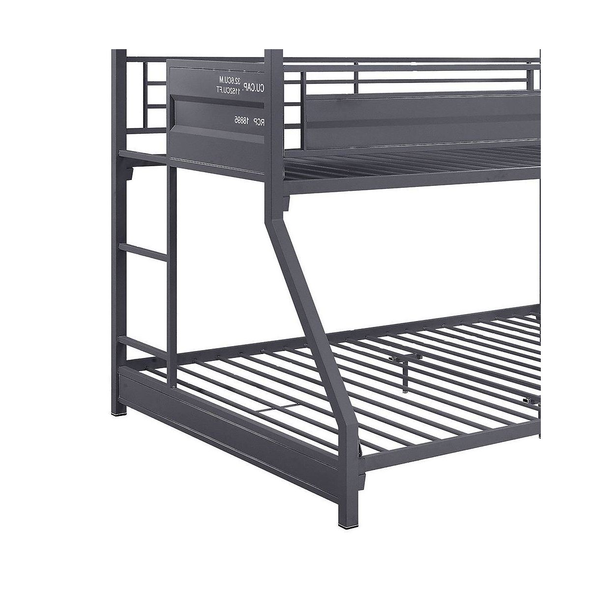 78" Twin/Twin/Full Triple BunkBed Cargo Loft, Metal Frame & Ladders - Acme Furniture - thumbnail 5