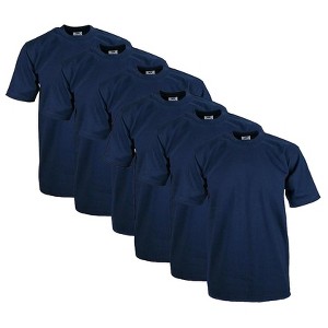 6 Pack Pro Club Men's Heavyweight Short Sleeve Tee T-Shirt - 1 of 4