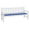 vidaXL Garden Bench Cushion Blue&White Stripe 70.9 in.x19.7 in.x2.8 in. Oxford Fabric - 3 of 4