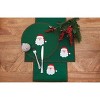 C&F Home Santa Felt Rectangle Placemat Set of 6 Solid Green Christmas Holiday Embroidered Edge - 2 of 3