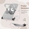 Infans Baby Bouncer, Foldable Baby Rocker with 5-point Safety Harness - 2 of 4