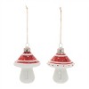 Glittered Glass Mushroom Ornament (Set of 6) - 2 of 4