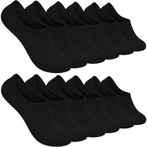 SERISIMPLE Women No Show Thin Womens Viscose Bamboo Socks Low Cut Invisible Non Slip with Grips Socks 6 Pairs - 1 of 4