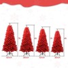 SEVOBAL Artificial Trees 6ft Vibrant Christmas Tree with Sturdy Metal Stand – Striking Festive Centerpiece for Holiday, Red, 35"*36"*72" - 3 of 4